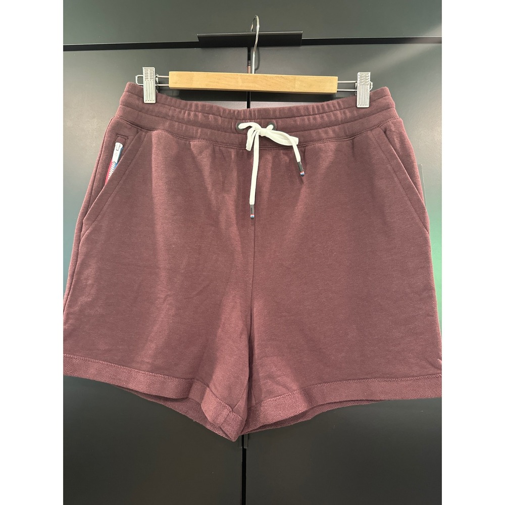 Fourlaps Rush Short Burgundy French Terry Athletic Shorts 5" Inseam Medium
